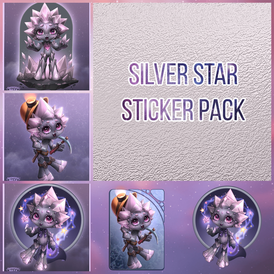 Silver Star Sticker Pack