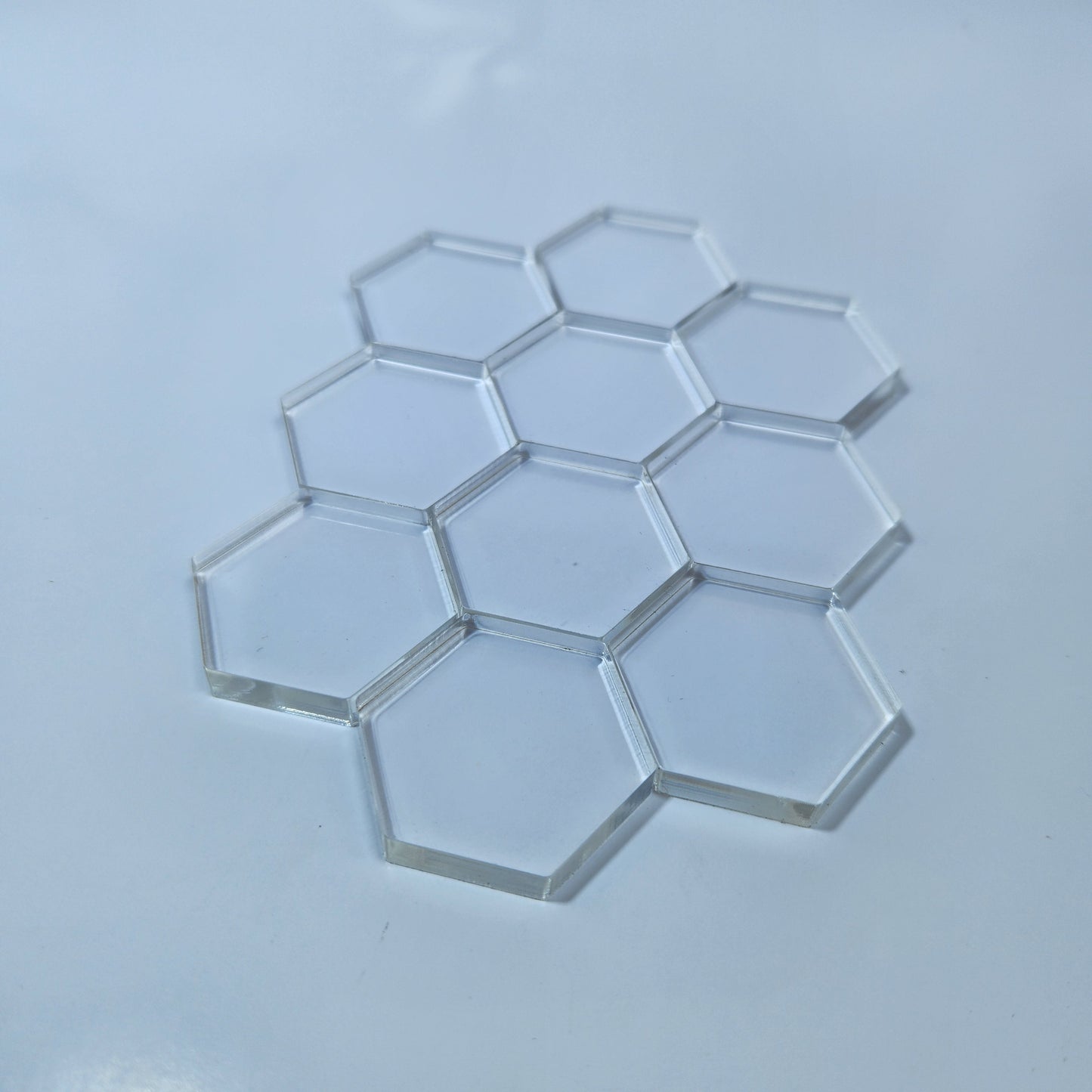 Hexagon Acrylic Stands 1.5"  1/4" acrylic