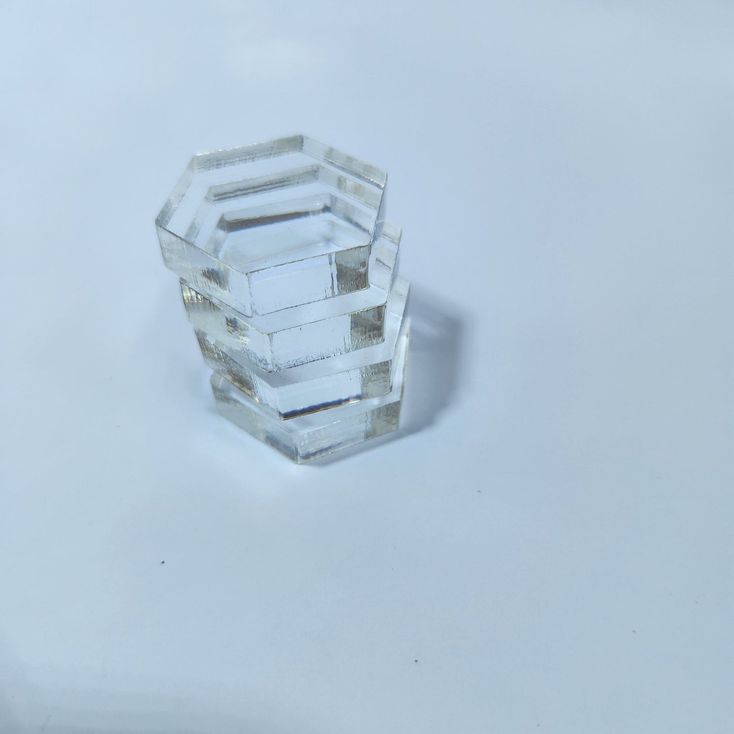 Hexagon Acrylic Stands 1.5"  1/4" acrylic