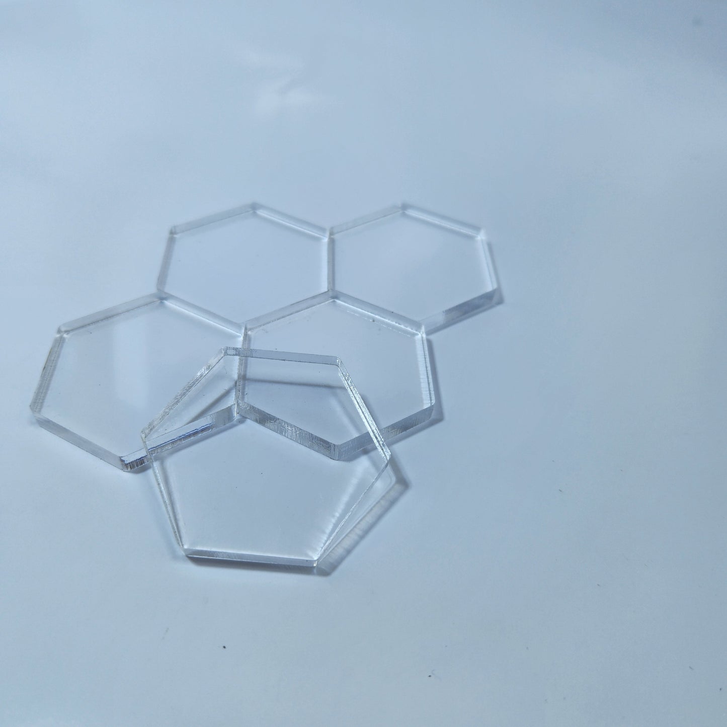 Hexagon Acrylic Stands 1.5"  1/4" acrylic