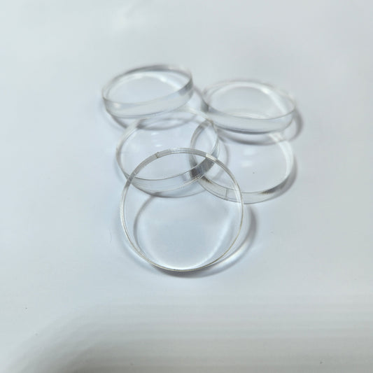 Round acrylic stands 1.25" 1/4" thick
